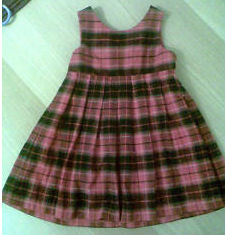 red plaid christmas dress baby girl outfit jumper homemade