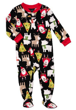 Carters footed baby Christmas sleeper pajamas for a baby boy