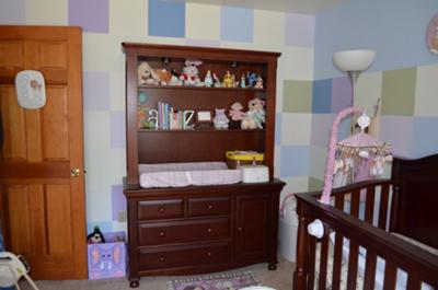 Color Block Baby Animal Nursery Including Shades of Lavender to complement the Cocalo Jacana bedding set