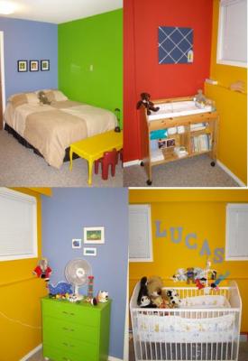 LIME GREEN, LEMON YELLOW, BABY BLUE and ORANGE NURSERY 