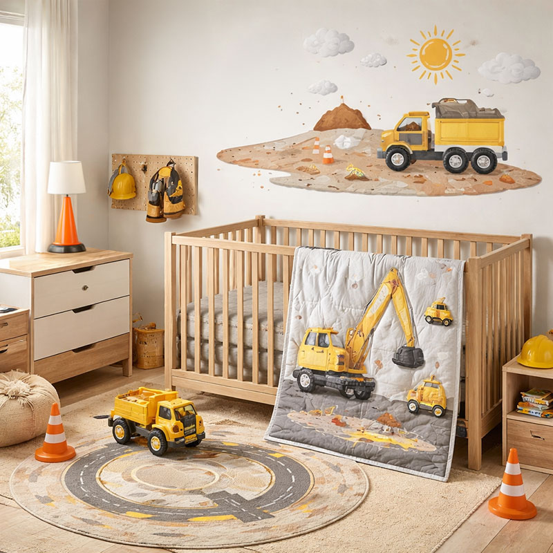 Construction Nursery Themes, Decor and Bedding Ideas
