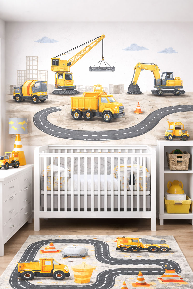 Construction Nursery Themes, Decor and Bedding Ideas