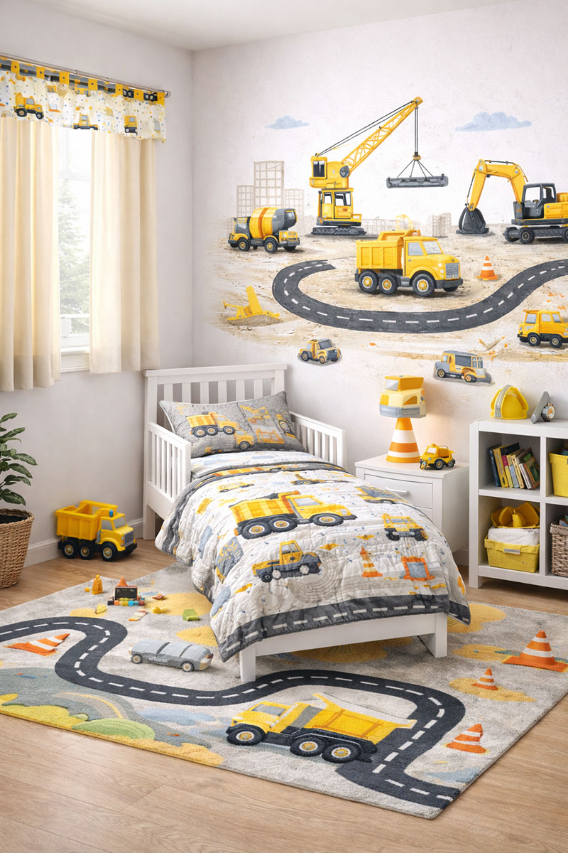 Construction Nursery Themes, Decor and Bedding Ideas