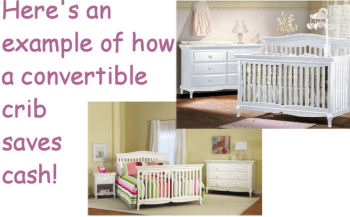 Convertible baby crib converted into adult size furniture