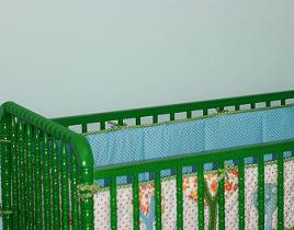 Jenny Lind crib painted green