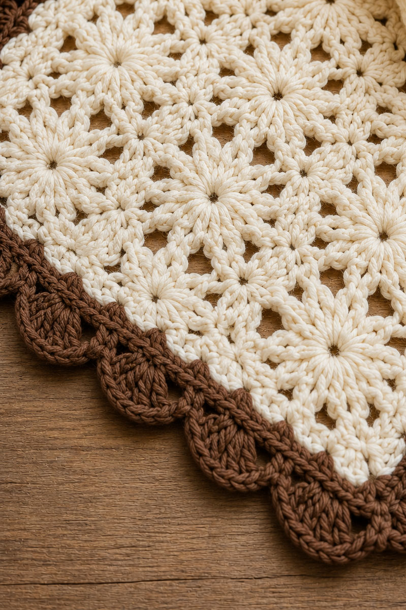 Crochet rooster baby lovey pattern blanket texture close-up