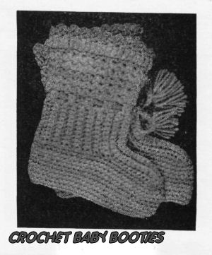 crocheted baby booties