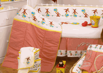 curious george baby nursery theme bedding crib sets quilt blankets nursery items products merchandise window treatment wallpaper border