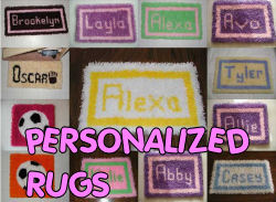 personalized custom monogram rugs monogrammed kids names