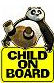 panda baby on board sign kids