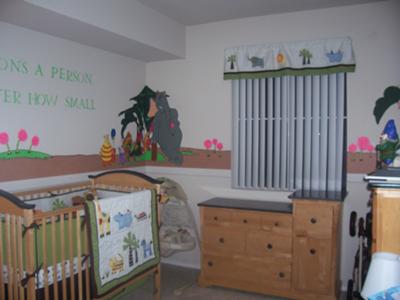 Dr. Seuss Decor Horton Hears a Who Baby Nursery Theme Wall Mural