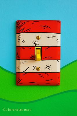 DIY Dr Seuss baby nursery switchplate cover