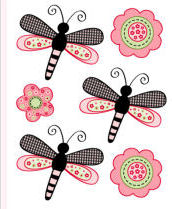 dragonfly wall decals stickers clings appliques decorations