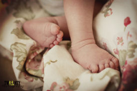 9 day old baby girls footprint