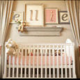 Pink and brown baby girl nursery room