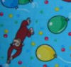 curious george nursery flannel quilt fabric fleece baby quilting