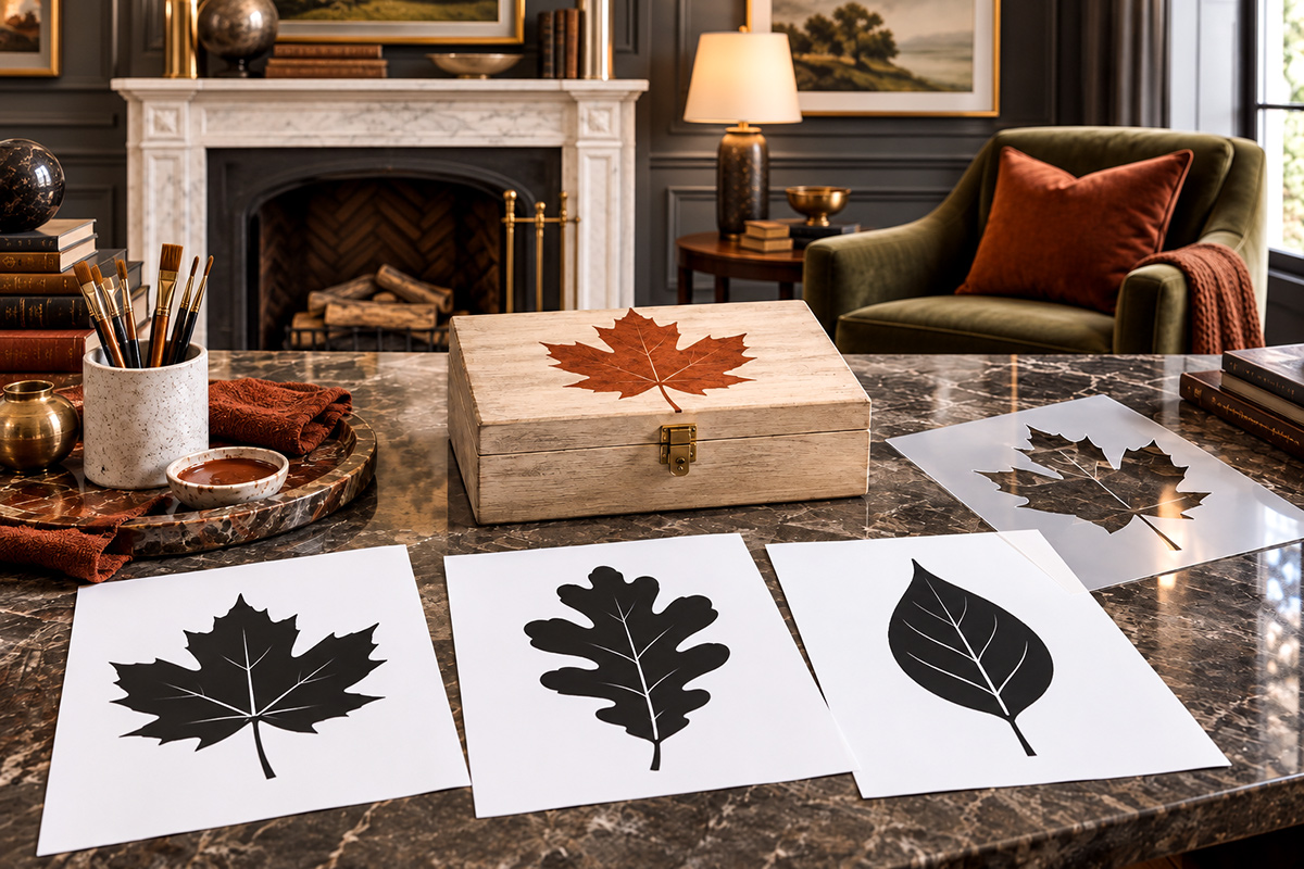 Free printable leaf stencils for crafts signs furniture and painting projects