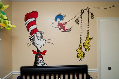 Fun and Vibrant Dr. Seuss Nursery Wall Art