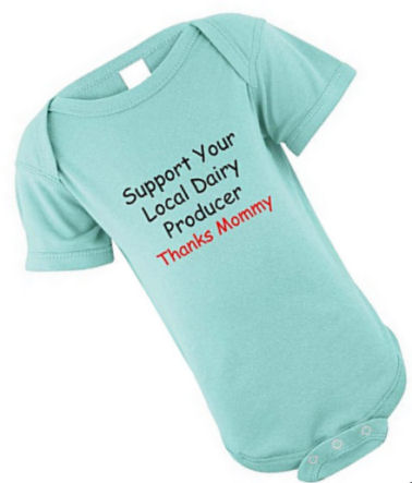 Funny Support Your Local Dairy Producer Baby Onesie