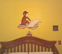 Curious George Baby Boy Nursery Mural Art