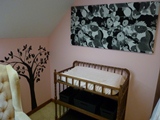 Pink and Black Baby Girl Nursery Wall Ideas Pink and Black Baby Girl Nursery Wall Ideas