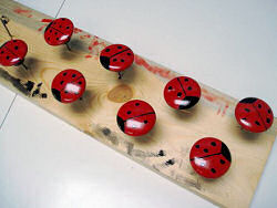 DIY hand painted ladybug dresser drawer pulls knobs