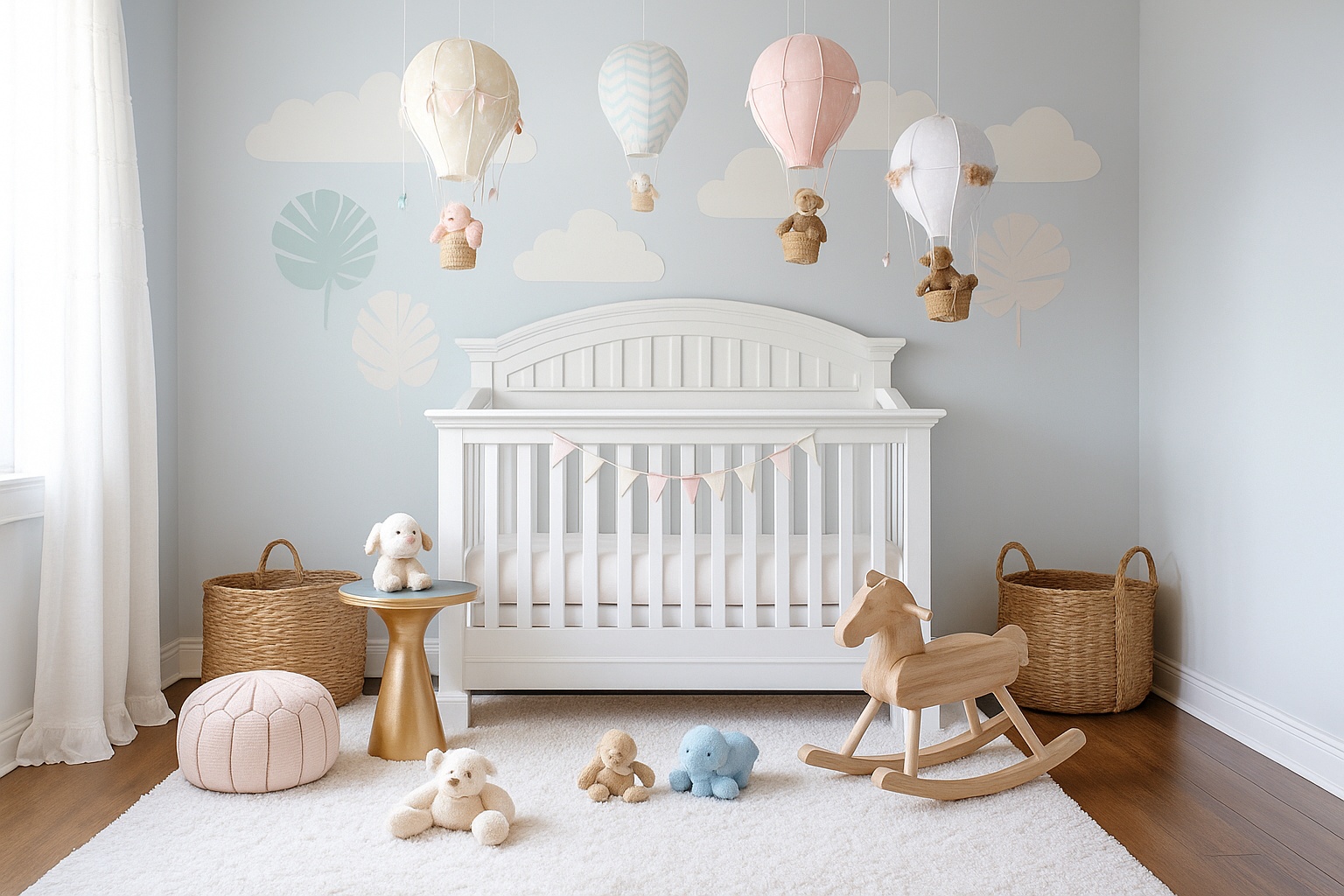 Hot air balloon nursery decorating and decor ideas