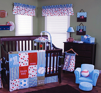 Most valuable player sports theme baby nursery decorating ideas for a boy or girl