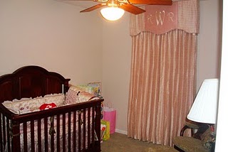 Elegant Personalized Pink Baby Girl Nursery Curtains Monogrammed with Kinley's Inititals
