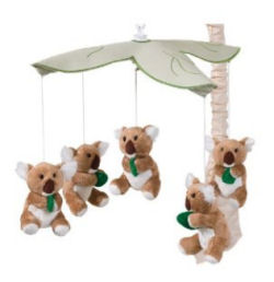 Australian Theme Koala bears baby nursery crib mobile