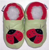 ladybug baby red black pink green mod crib soft crib shoes newborn infant