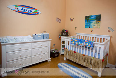 Baby surfing theme nursery