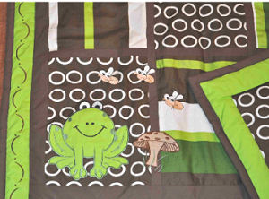 lime green baby bedding