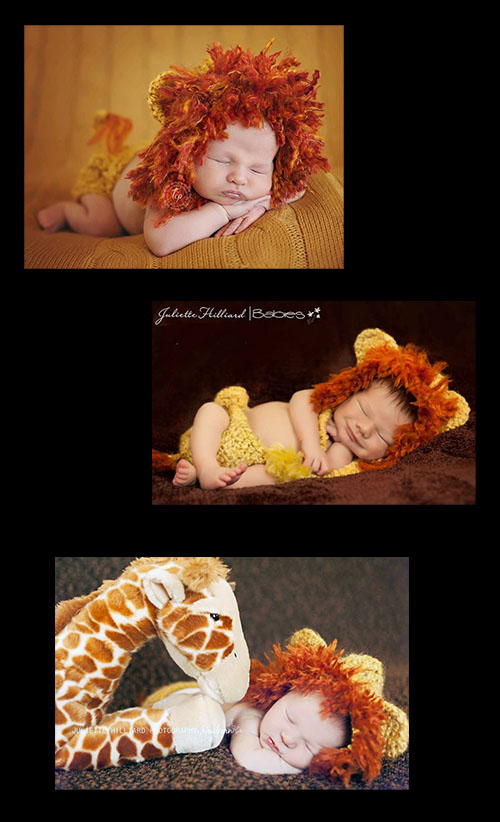 Lion baby costume crochet pattern