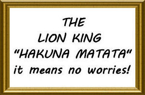 Wall decals and stickers with quotes from the Lion King for the baby nursery wall