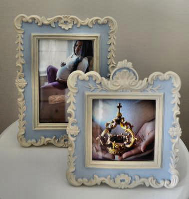 Beautifully framed maternity photos in a Little Prince's Nursery Lair