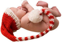 Christmas elf baby hat crochet patterns with cocoon for photo props