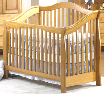 Madison Light Blonde Oak Finish baby crib