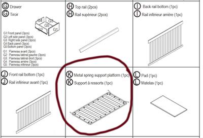 Metal Mattress Springs Support for a Dream on Me 5 in 1 Convertible Crib