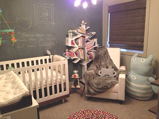 Monster nursery theme for a baby boy with Ugly Doll and Bla Bla items and a giant Zook