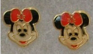 disney minnie mouse baby earrings children girls stud jewelry