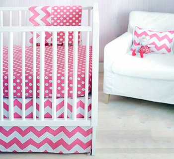 polka dot baby bedding