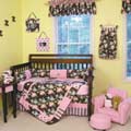 http://modern baby crib bedding contemporary nursery brown pink chocolate sets affordable cheap inexpensive