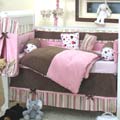 http://modern baby crib bedding contemporary nursery brown pink chocolate sets affordable cheap inexpensive