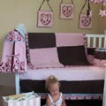 http://modern baby crib bedding contemporary nursery brown pink chocolate sets affordable cheap inexpensive