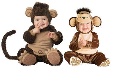 Comfortable monkey baby costumes