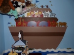 Noah s Ark twin baby nursery wall mural painting