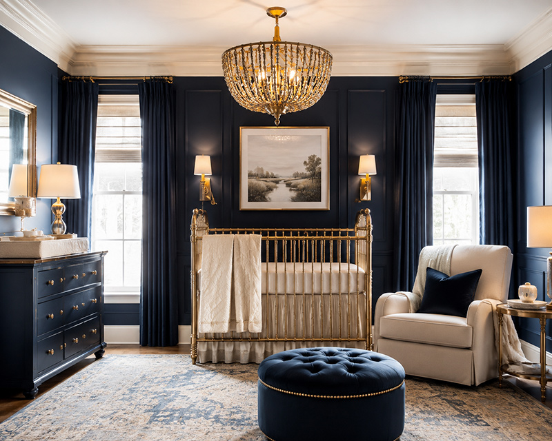 nursery ceiling light ideas in a stylish baby room