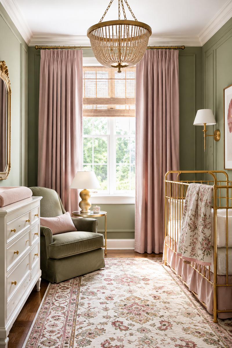 Nursery curtain ideas with stylish baby room window treatments and coordinated nursery decor