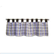 Plaid baby nursery curtains window treatments valances for a baby nursery room